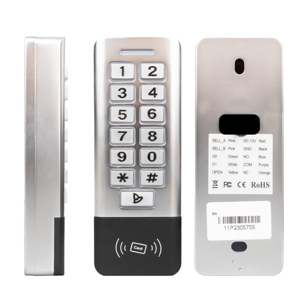 Novacom Novacom NC-MS11P Metal WP Şifre Matik Kart Okuyuculu Su Geçirmez - Kapı Zilleri-Alarm