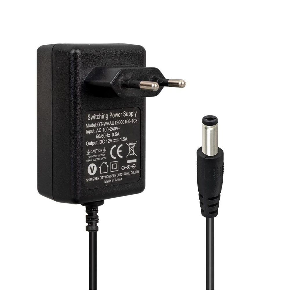 Oem OEM 12Volt 1.5Amper 5.5X2.5mm Uçlu Plastik Kasa Priz Tipi Adaptör - Matkap Adaptörü