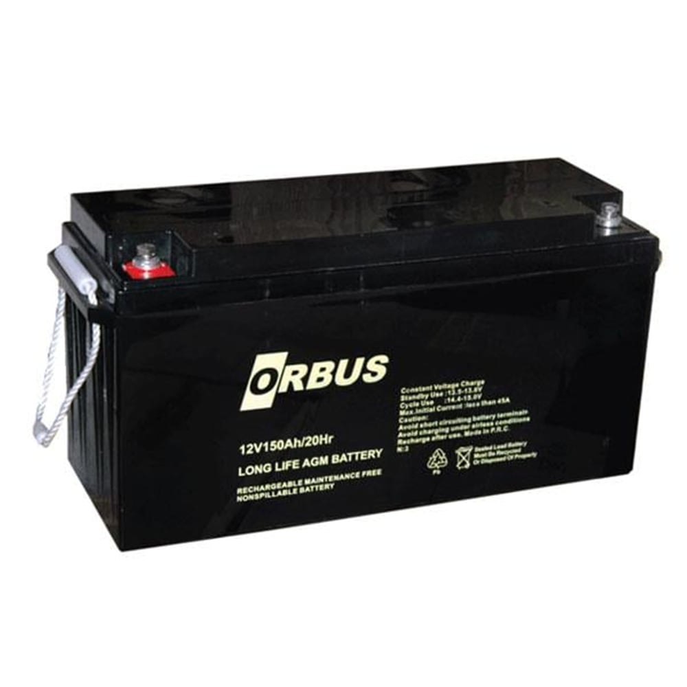 Orbus Orbus 12 Volt - 150 Amper  Jel Tip Akü (485 X 170 X 240 Mm) - Aküler