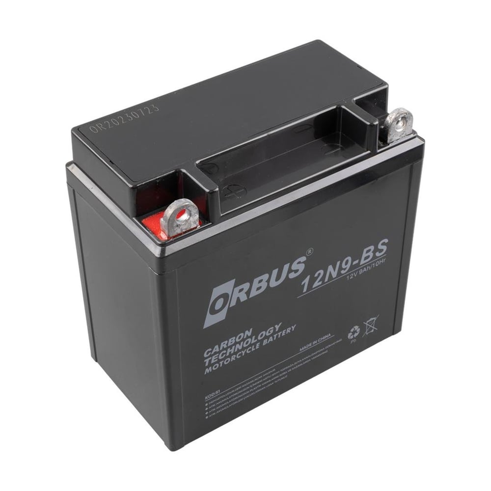 Orbus Orbus 12n9-Bs 12 V 9 Ah Asit İçinde Karbon Motosiklet Aküsü - Kuru Akü