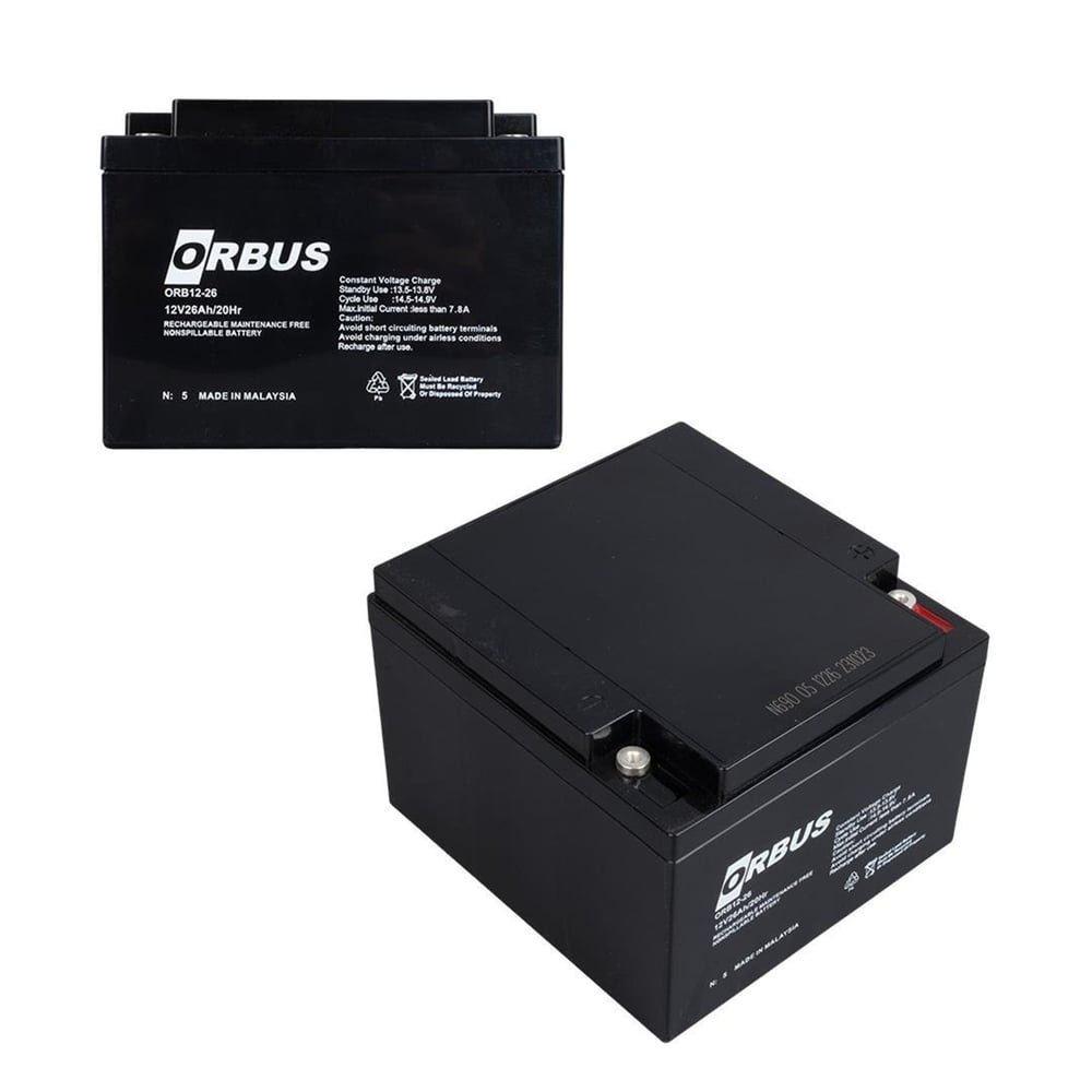 Orbus Orbus ORB12-26 12V 26A Kuru Akü (176 X 166 X 125Mm) (8Kg) - Kuru Akü