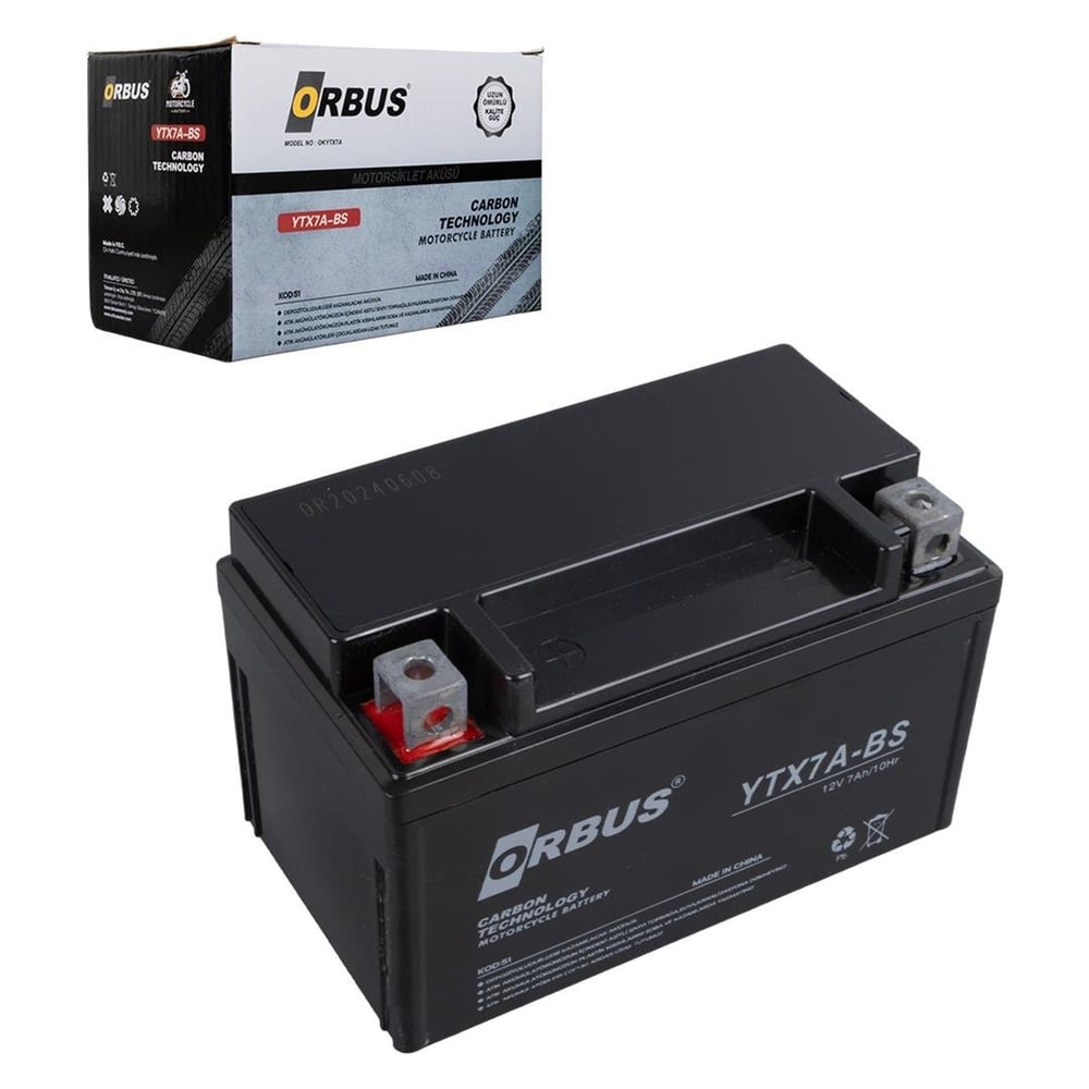 Orbus Orbus YTX7A-BS 12V 7A Motosiklet Aküsü (152 X 88 X 98 MM) (2.5Kg) - Aküler