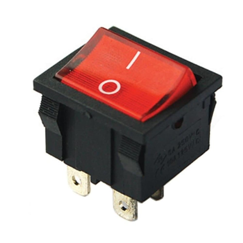 Powermaster Orta Boy Işıklı Anahtar On-Off 4 Pin (IC-126) - Fiş - Jack - Şase - Buton - Konnektör