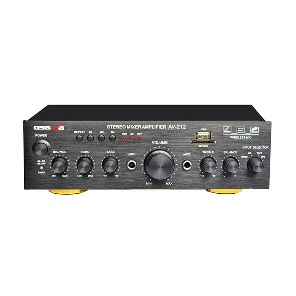 Osawa Osawa Av-212 2*80W 12V/220V Usb*Telsiz Mikrofonlu Anfi - Seslendirme Amfileri