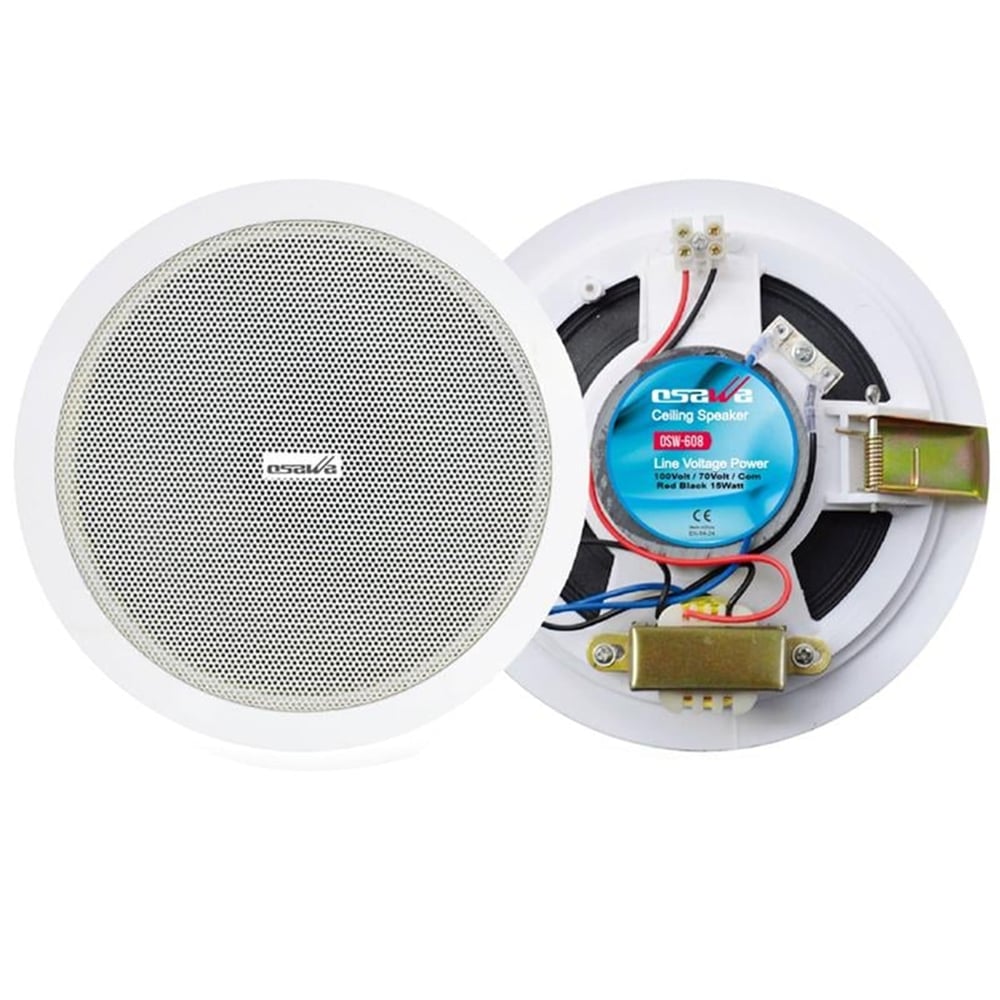 Osawa Osawa OSW-608 16 Cm 15 Watt Alçıpan Trafolu Beyaz Hoparlör - Alçıpan Hoparlör
