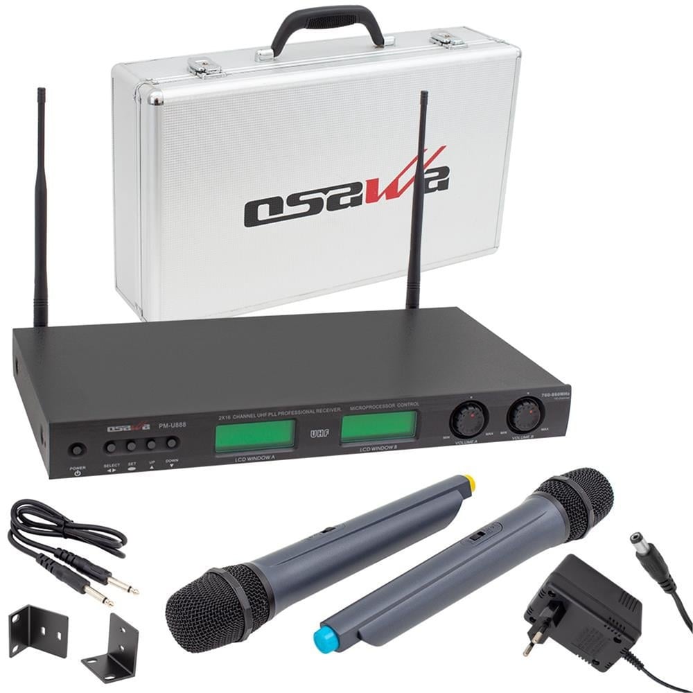 Osawa Osawa PM-U888 2X16 Kanal Uhf Kablosuz 2 El Mikrofonlu Ses Sistemi - Cami Kablosuz Mikrofon