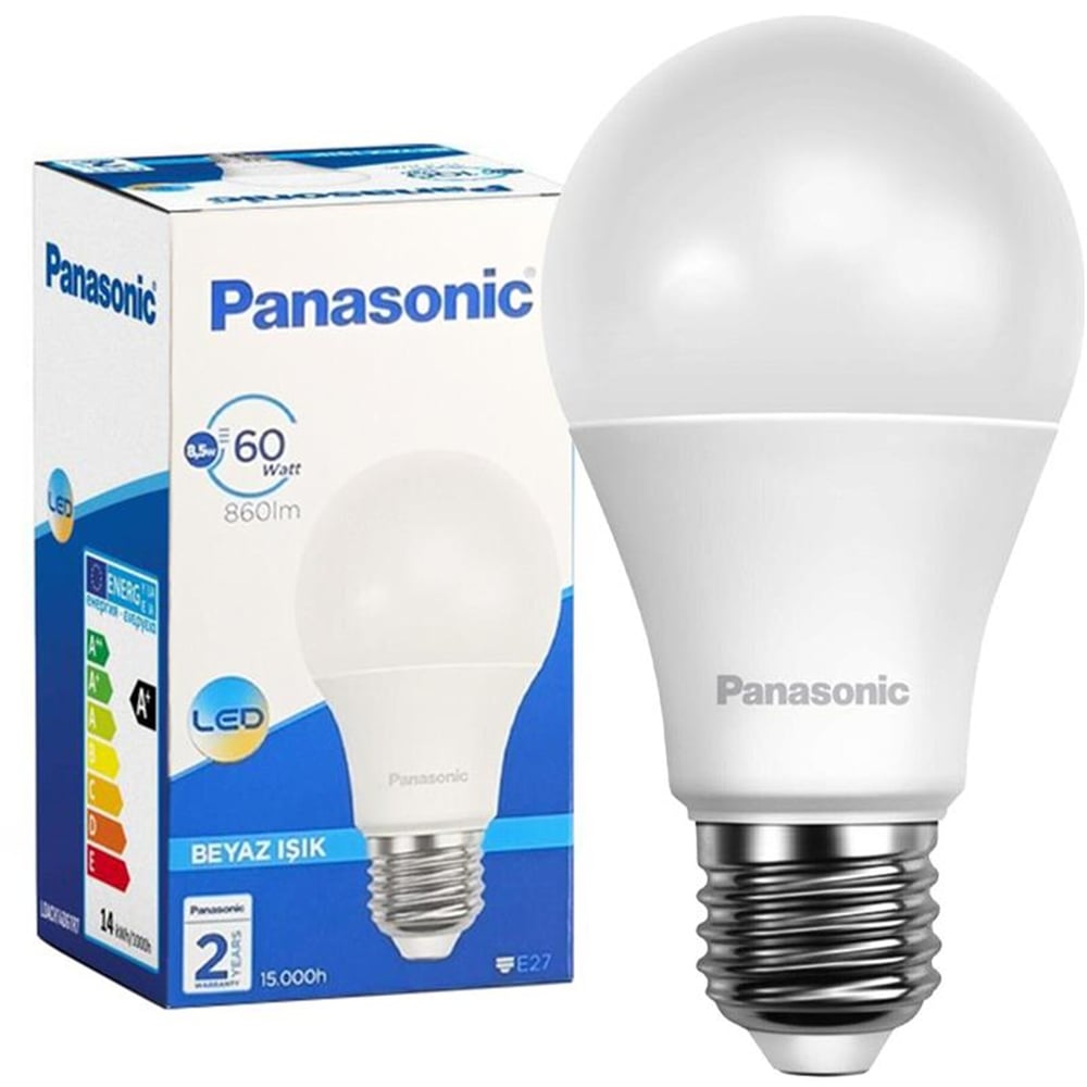 Panasonic Panasonic 60 Watt E27 Duy 860 Lümen Beyaz Işık Tasarruflu Led Ampul - Led Ampul Aydınlatma