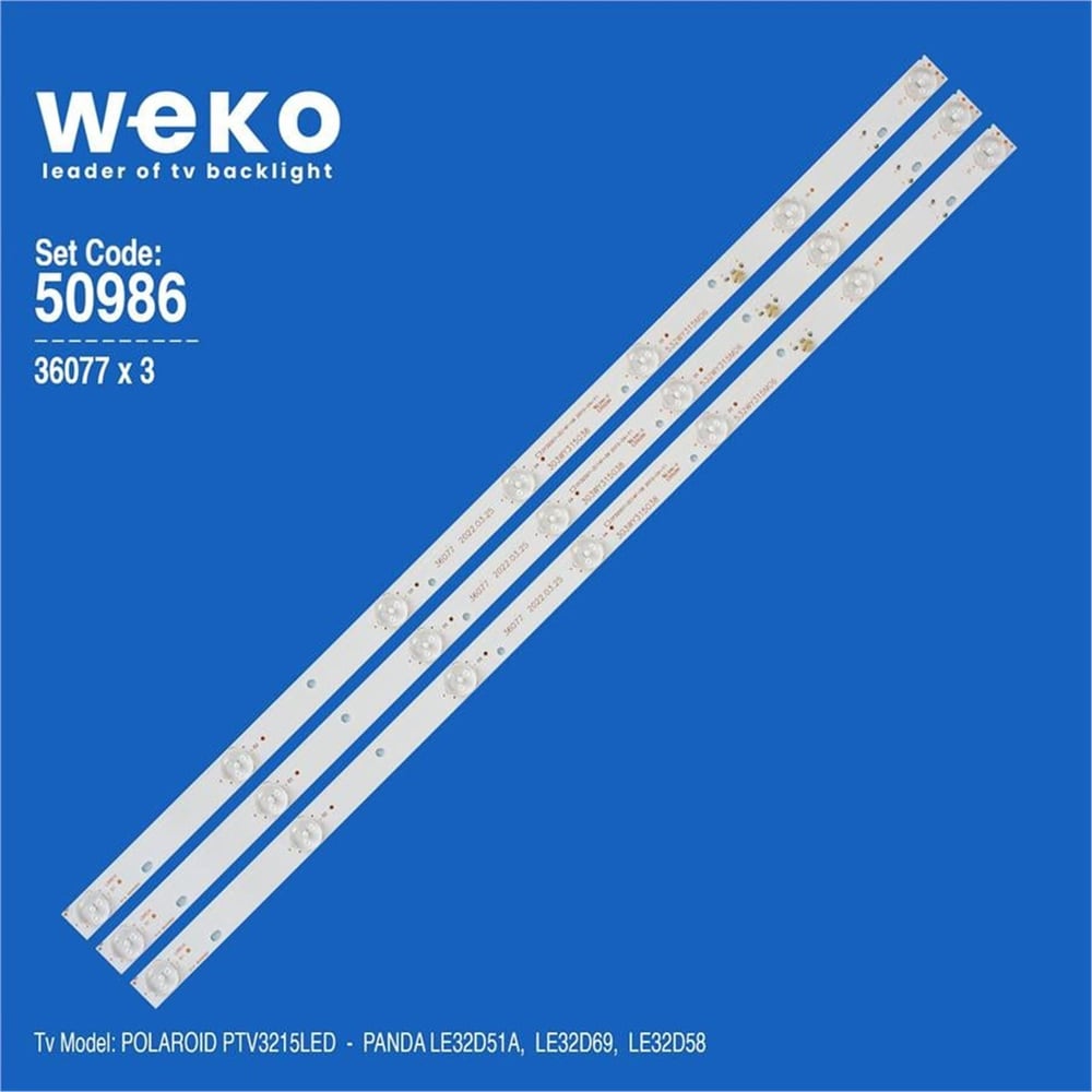 Weko Panda LE32D58 32'' İnç 3 Adet Tv Led Bar - Panda Led Bar