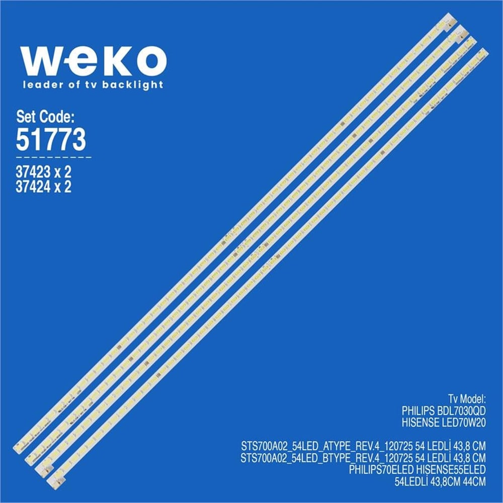 Weko Philips BDL7030QD 70'' 4 Adet Tv Led Bar - Philips Led Bar