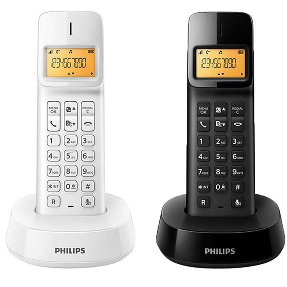 Philips Philips D140 Telsiz Telefon Siyah-Beyaz - Telsiz Telefonlar