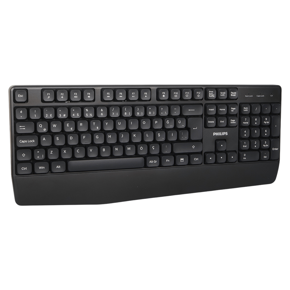 Philips Philips SPK6348 USB Kablosuz Ofis Tipi Siyah Numpadli Türkçe Q Klavye Mouse Seti - Klavye & Mouse Set