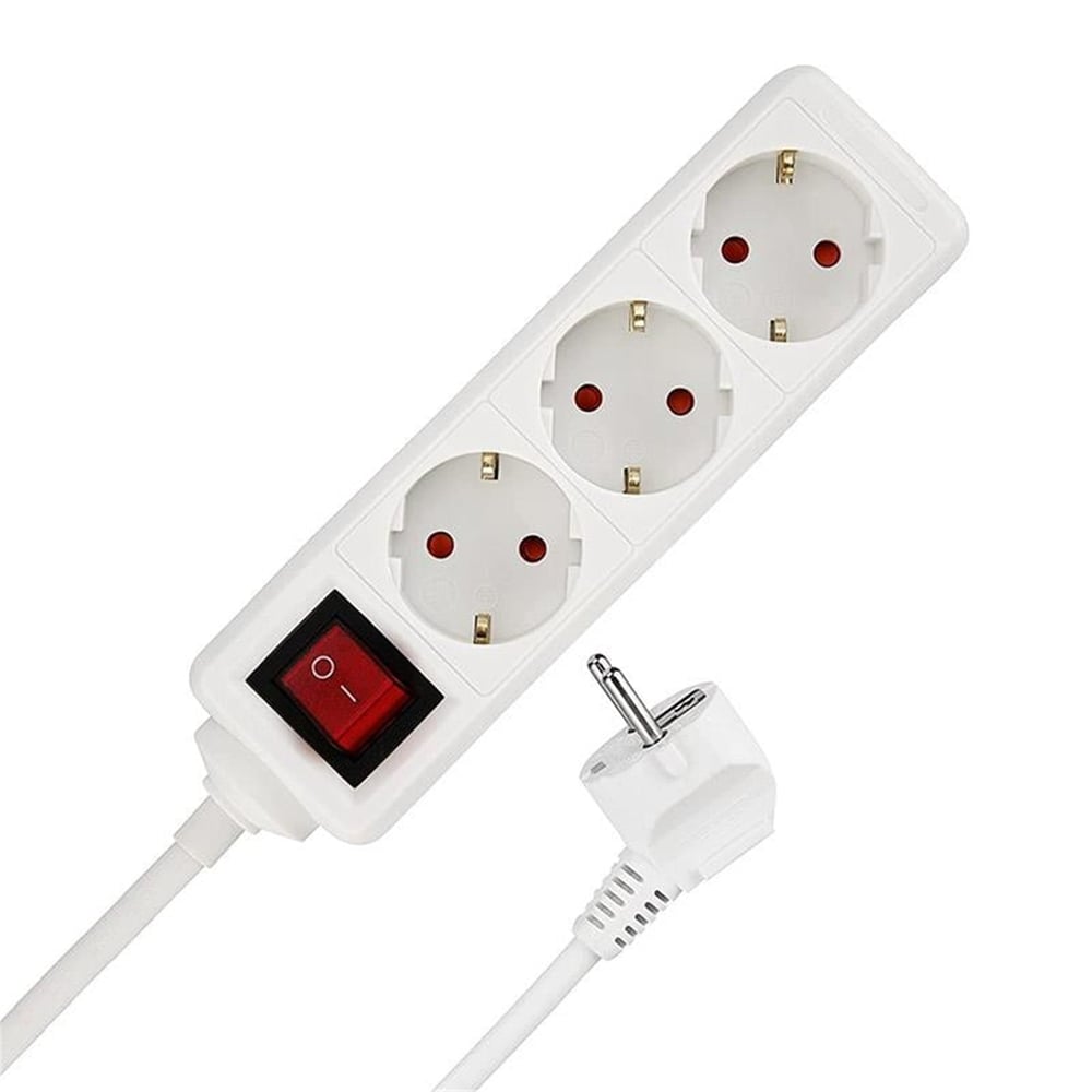 Philips Philips SPS1030A/51 3'lü 2 Metre Kablolu Çocuk Korumalı Beyaz Priz Çoklayıcı - Grup Prizler