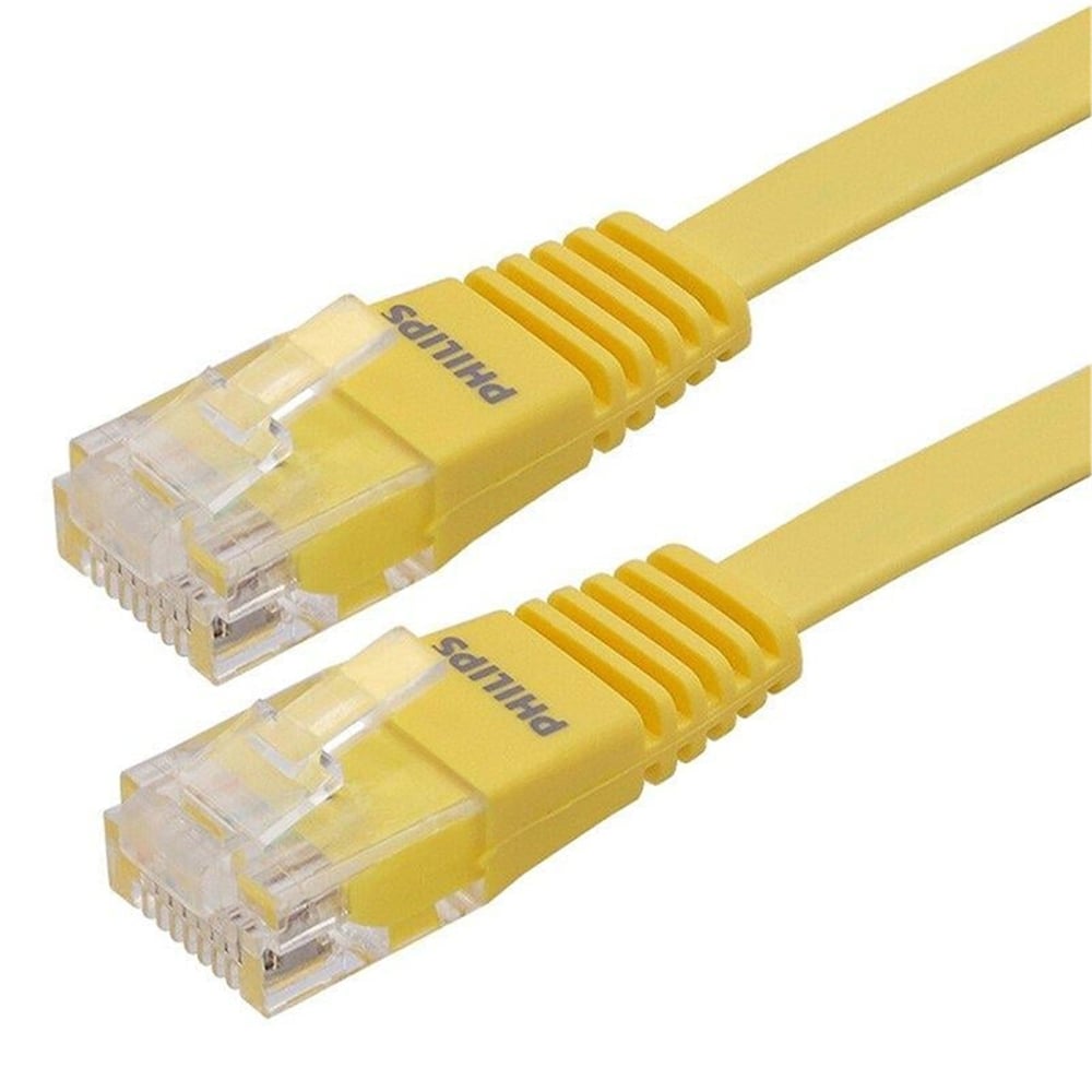 Philips Philips SWA1949W/93-2 Sarı Yassı Flat Utp 2 Metre Cat6 Kablo Poşetli - Network Kabloları