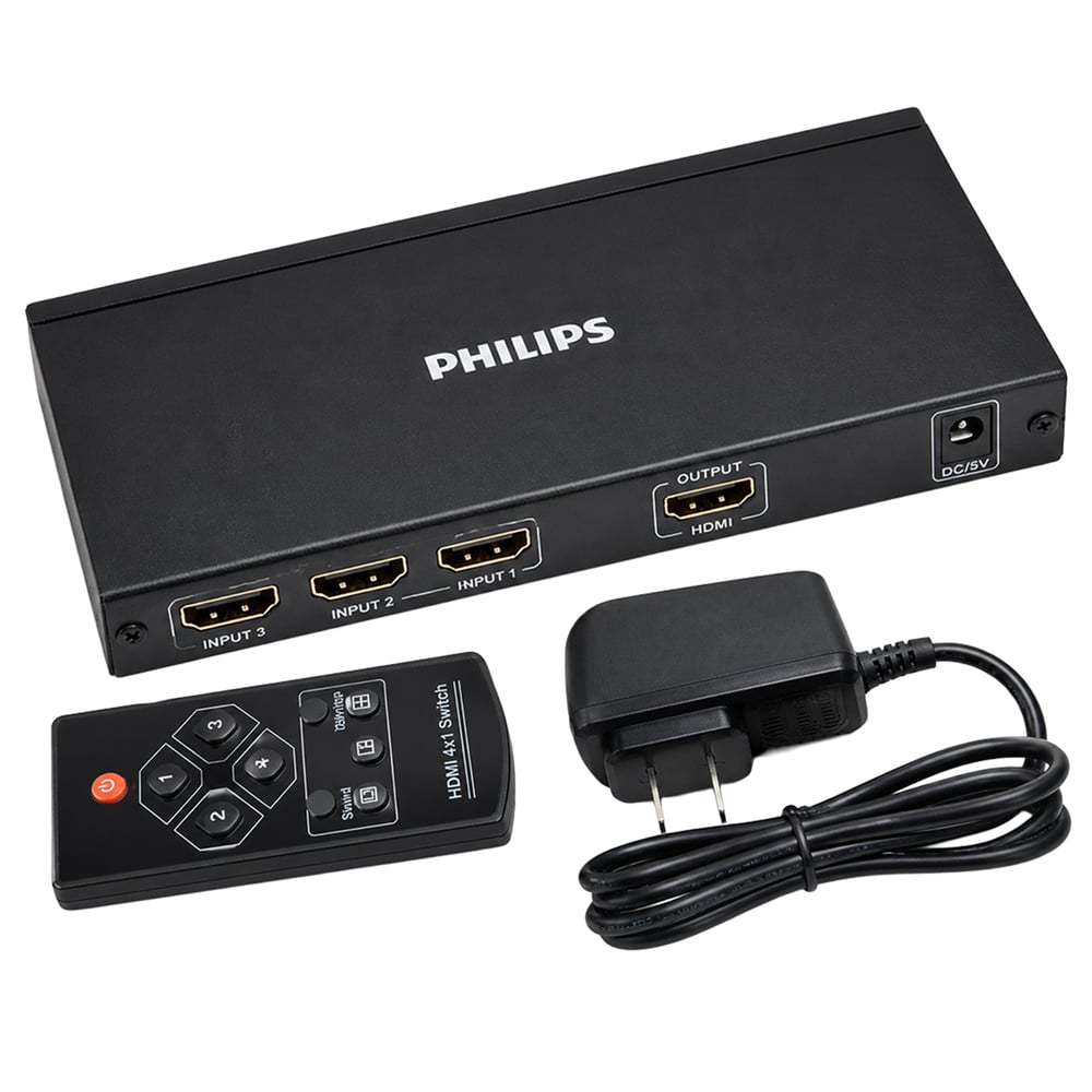 Philips Philips SWR9101W/93 HDMI Quad Multi-Viewer 4-Giriş 1-Çıkış Ekran Bölücü ve Seçici Switch - Hdmi Dağıtıcı