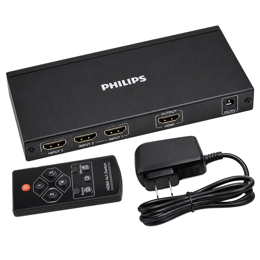 Reyonex Philips Swr9101W/93 Hdmı Quad Multi-Viewer 4-Giriş 1-Çıkış Ekran Bölücü Ve Seçici Switch - Çevirici-Dağıtıcılar