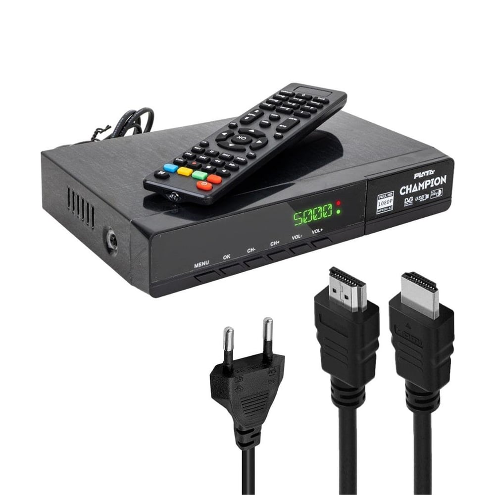 Plato Plato Champion Kasalı Full HD Uydu Alıcısı Scart + HDMI Çıkışlı - Plato Uydu Alıcısı