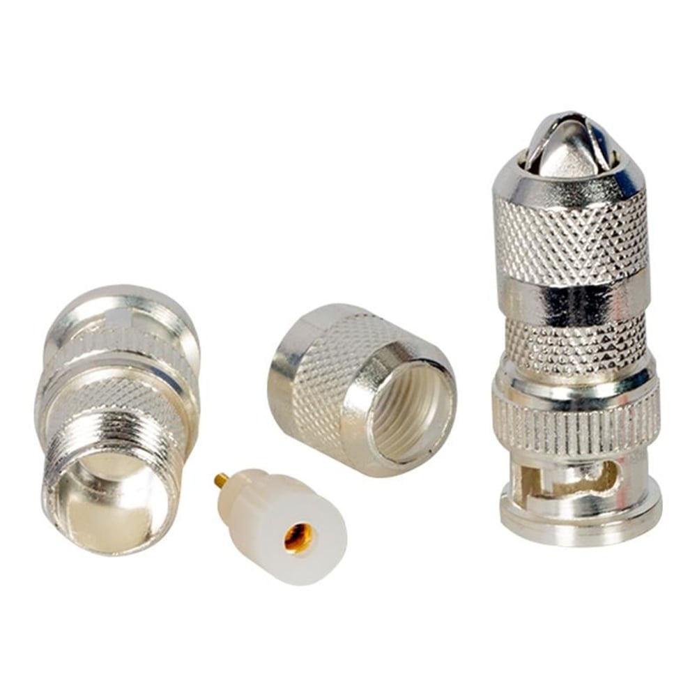 Powermaster Powermaster 1. Kalite Vidalı Bnc Fiş Gümüş - Güvenlik Ekipmanları