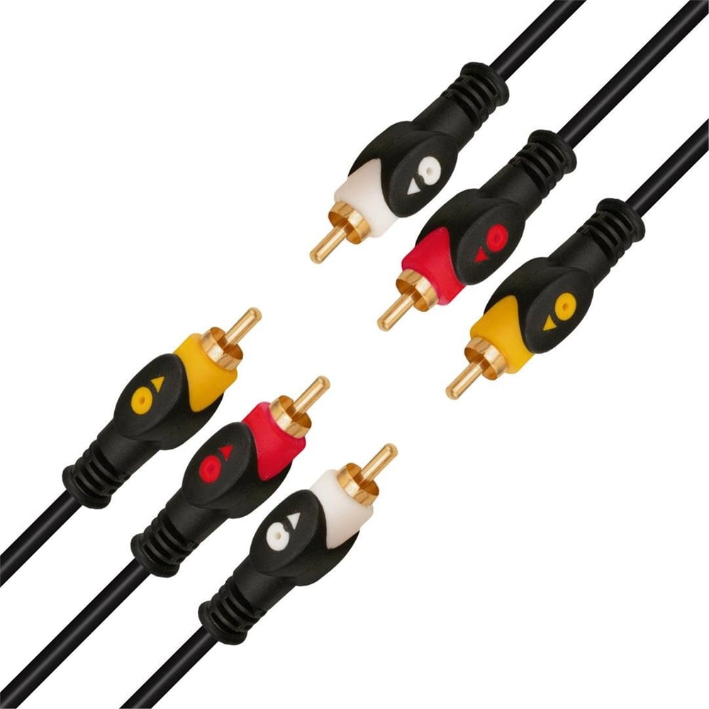 Powermaster Powermaster 1.5 Metre 3RCA-3RCA Kablo - RCA-Ses Kabloları