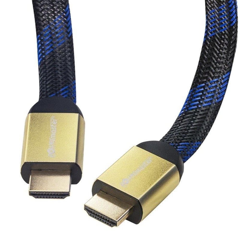 Powermaster Powermaster 1.8 Metre 3D 4K Uyumlu 1.4V Yassı Örgülü HDMI Kablo - HDMI Kablo
