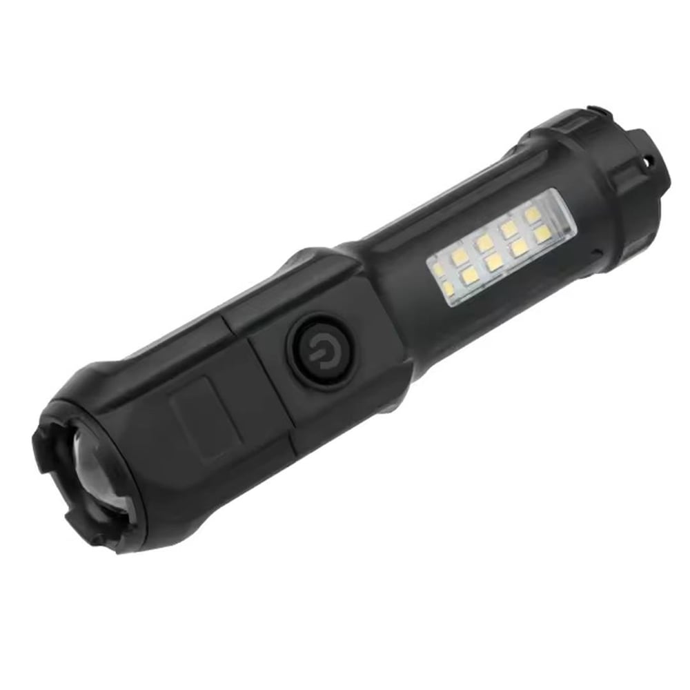 Powermaster PowerMaster 109-B Zoomlu Flash Özellikli SMD ve Power LED’li Şarjlı Plastik Kasa El Feneri (Powerbank Özellikli) - Fener ve Işıldaklar
