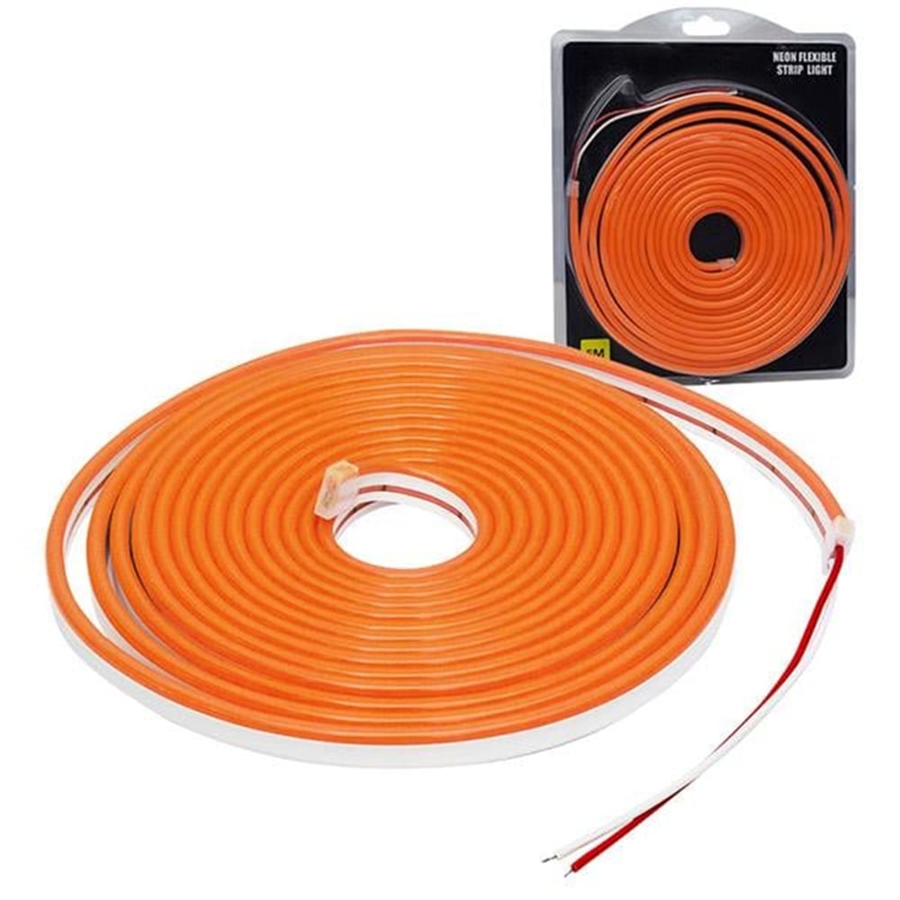 Powermaster Powermaster 12 Volt 5 Metre Oranj Neon Led Şerit - Neon Şerit Led