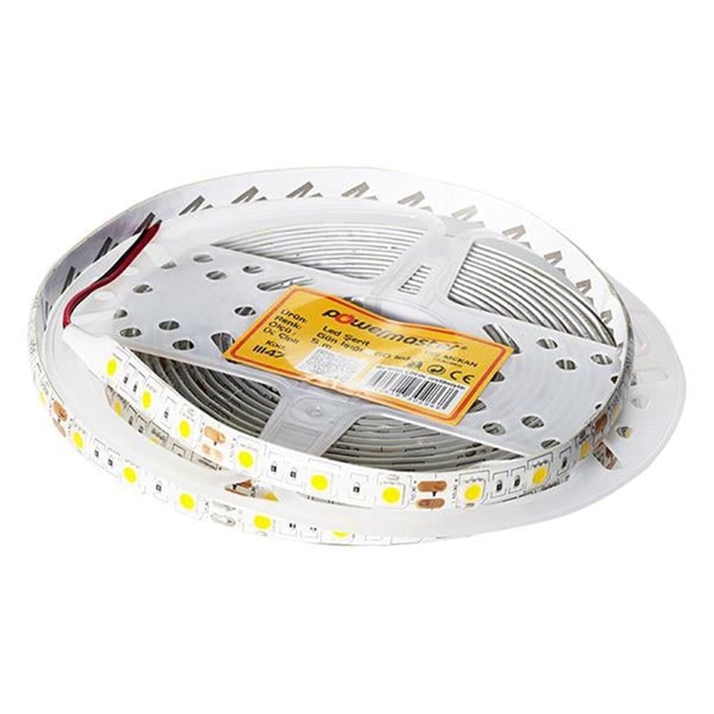 Powermaster Powermaster 3 Çipli Günışığı Dış Mekan Silikonlu 60 Led 5 Metre Led Şerit - Şerit Ledler