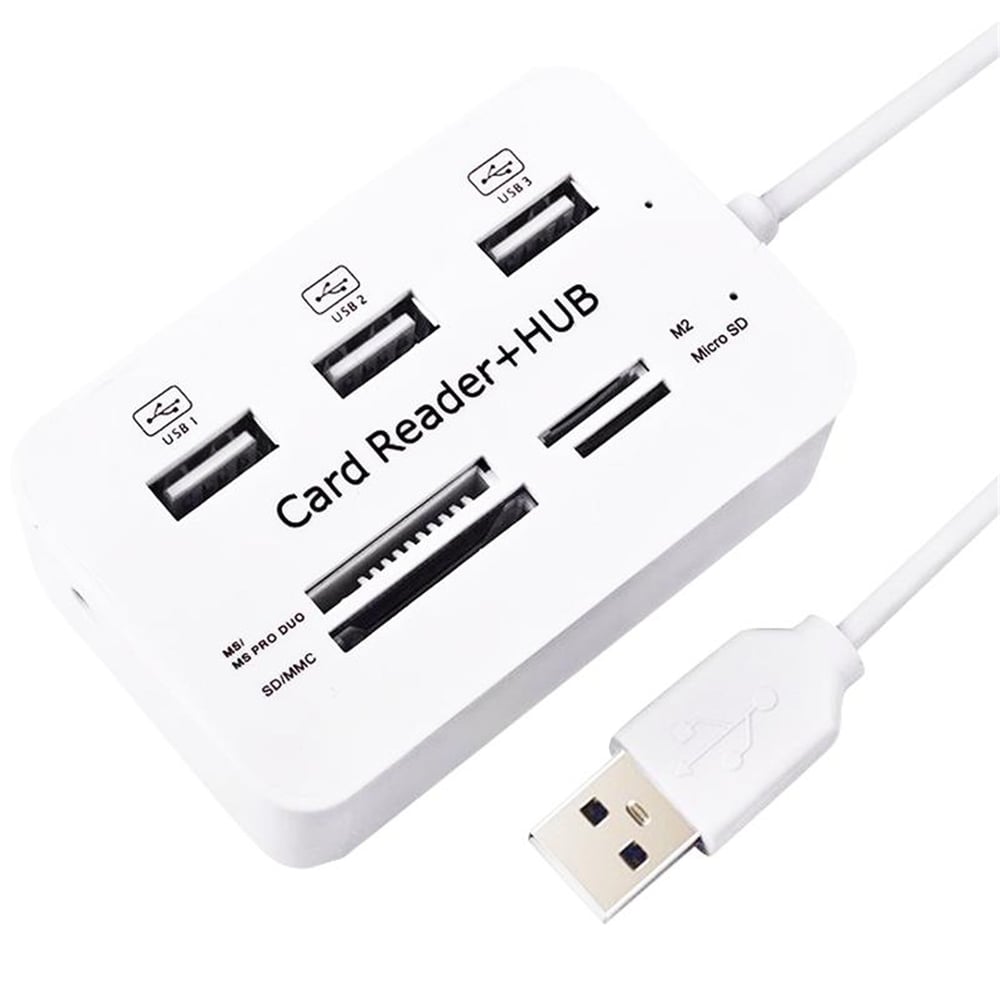 Powermaster Powermaster 3 Port 2.0 Usb Çoklayıcı Hub + 4 Slot Kart Okuyucu PM-6052 - Çevirici ve Dönüştürücü