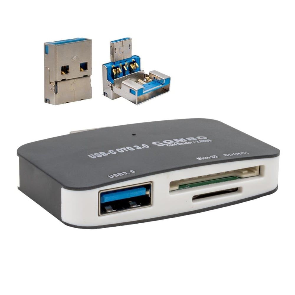 Powermaster Powermaster 3in1 USB TYPE-C Otg Combo Usb 3.0 Hub+Kart Okuyucu - Kart Okuyucu