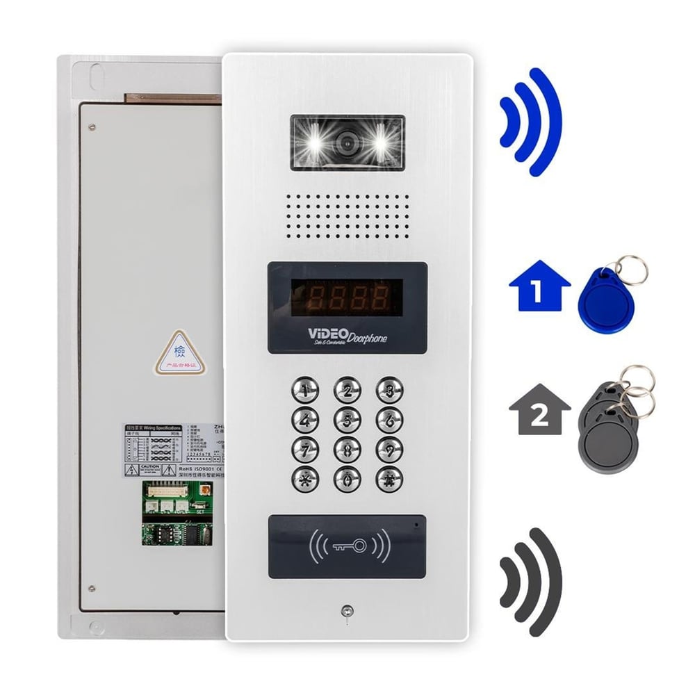 Powermaster PowerMaster 980C98RD NFC Destekli Görüntülü Diafon Kapı Kilit Akıllı Ev Güvenliği Sistemi Vericisi - Kapı Zilleri-Alarm