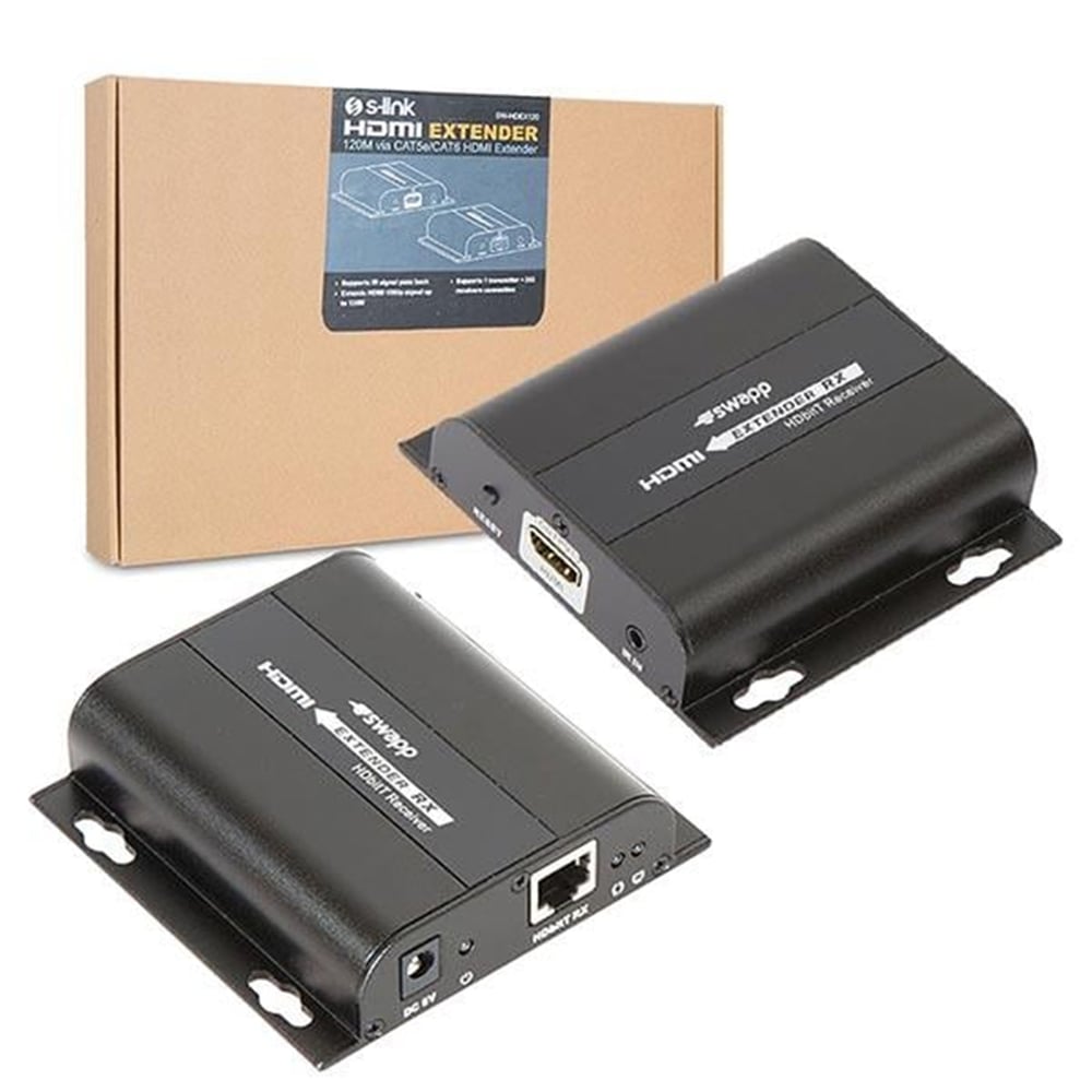 Powermaster Powermaster Cat5/Cat6 Kablolu 120 Metre HDMI Extender PM-6227 - Çevirici Dağıtıcı