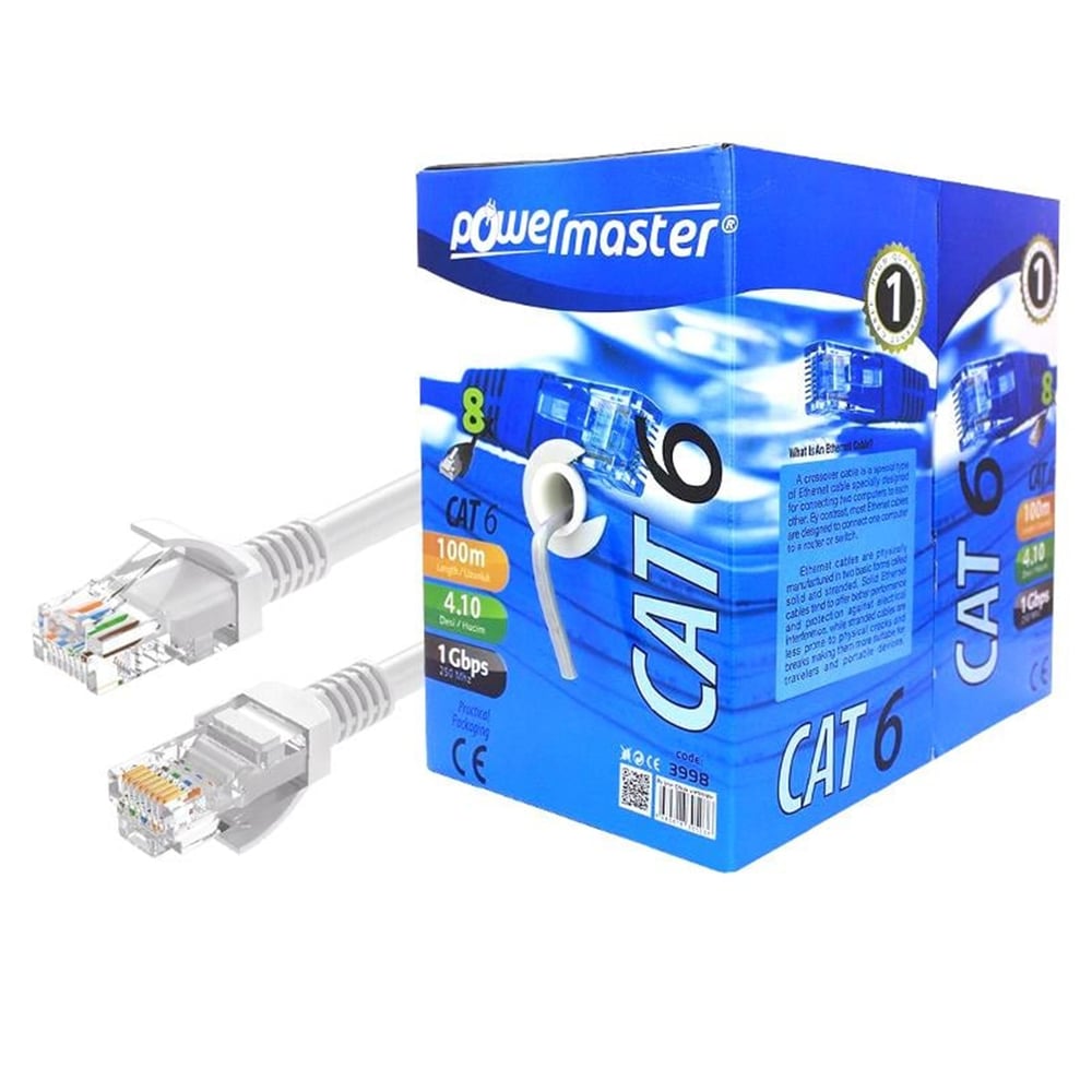 Powermaster Powermaster Cat6 23 AWG 100 Metre Ethernet Network Kablosu - Network Kabloları