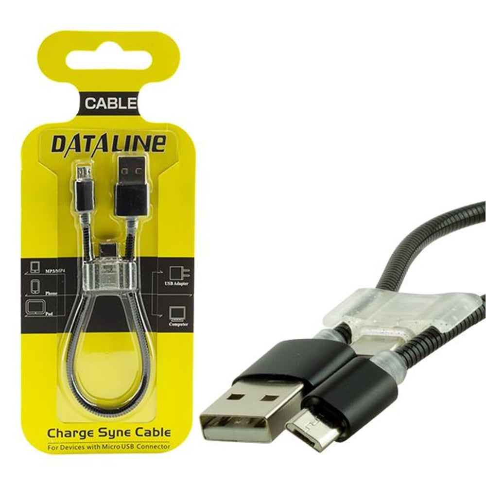 Powermaster Powermaster Dataline Android Serisi C Type Aparatlı Örgülü Kısa Şarj Kablosu - Data-Şarj Kabloları