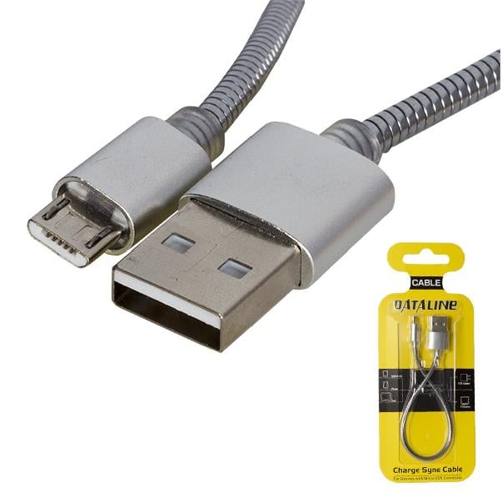 Powermaster Powermaster Dataline Micro Serisi Örgülü Kısa Şarj Kablosu - Data-Şarj Kabloları