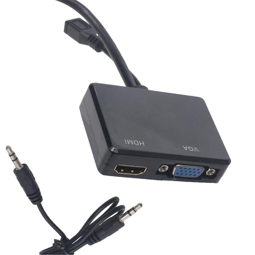 Powermaster Powermaster HDMI To VGA + HDMI Splitter Çevirici Adaptör PM-19260 - Çevirici Dağıtıcı