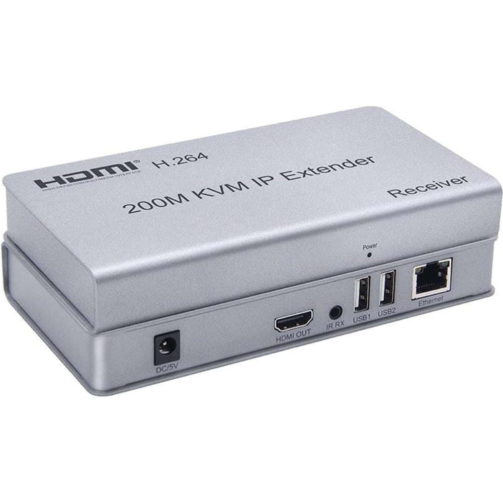Powermaster PowerMaster HDMI-USB KVM Extender Uzatma 200 Metre Full HD 1080P Desteği (CAT5-CAT6-CAT7) - Çevirici Dağıtıcı
