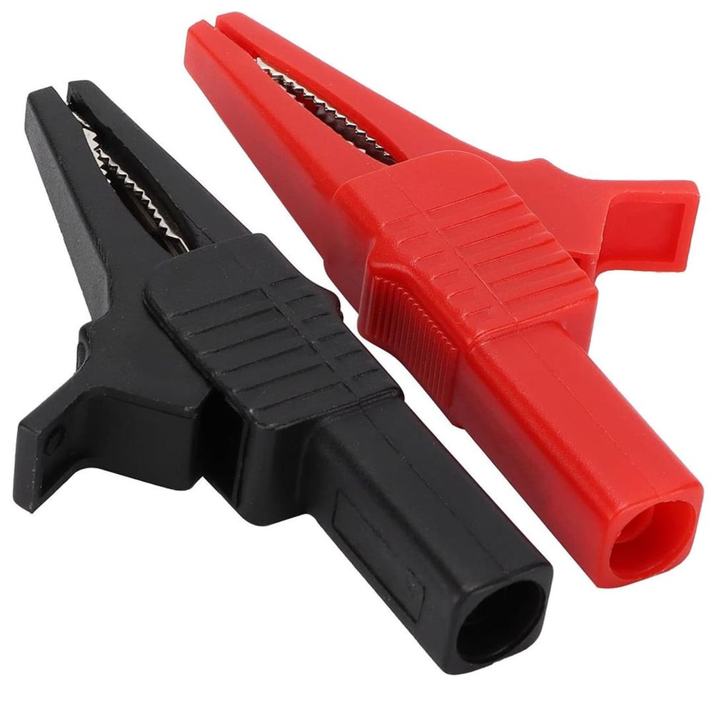 Powermaster Powermaster IC-243C  Siyah-Kırmızı 4 Mm Banan Jak Girişli 2'li Krokodil CatIII - Fiş - Jack - Şase