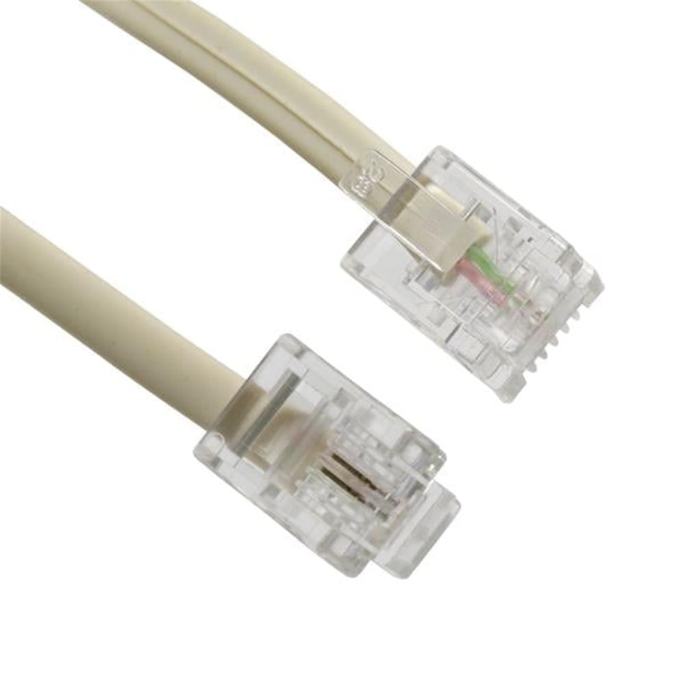 Powermaster Powermaster Krem Rengi 20 Metre Hazır Telefon Hat Kablosu - Telefon Kablosu