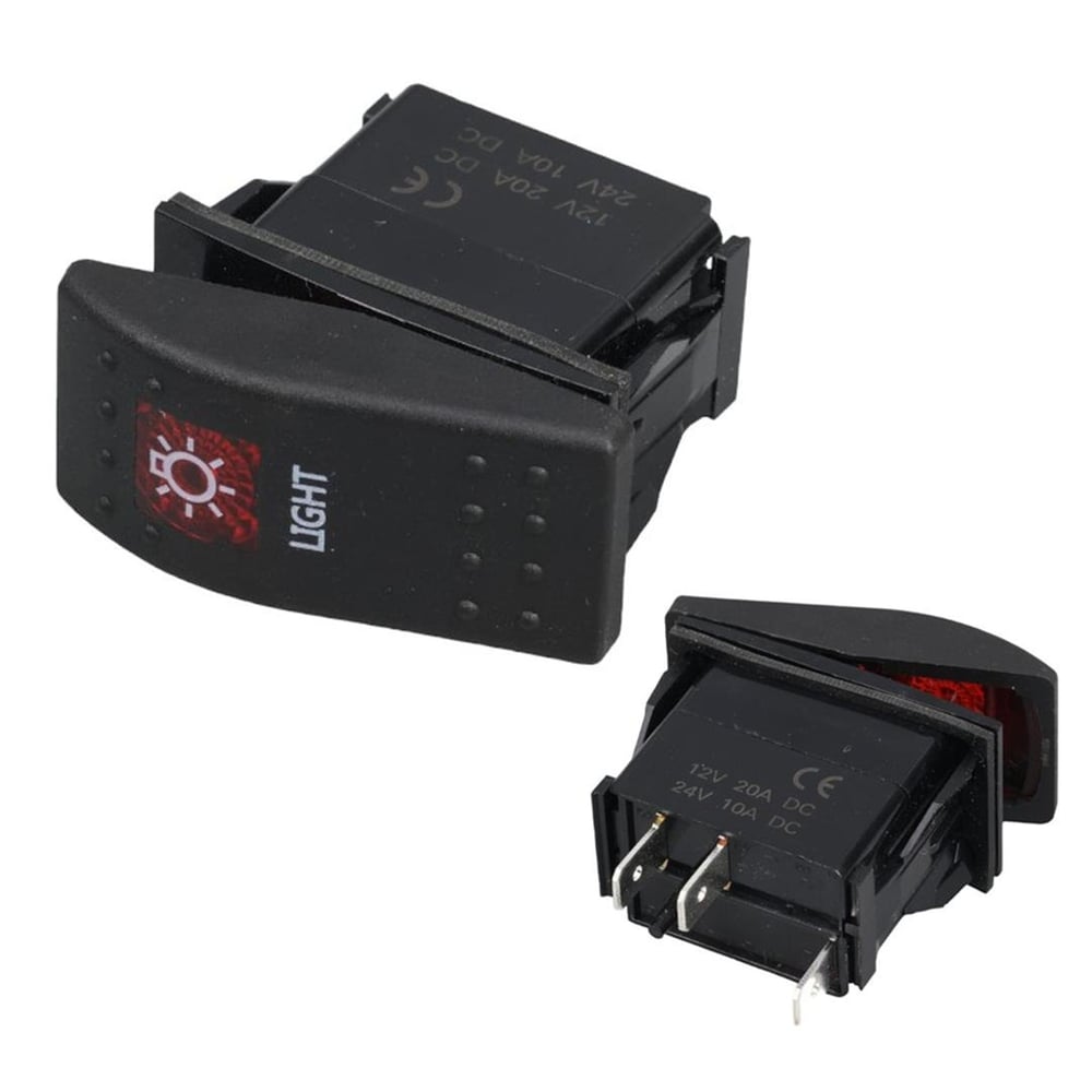 Powermaster PowerMaster Lamba Sembollü Işıklı 3 Pinli On-Off 12-24V Marin Switch - Fiş - Jack - Şase