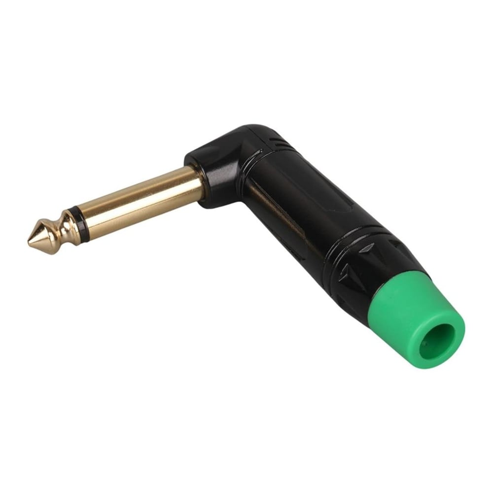 Powermaster PowerMaster LTP2RC 6.3mm Mono L-Tipi Metal Gövde Gitar Altın Kaplama Jack - Fiş - Jack - Şase - Buton - Konnektör
