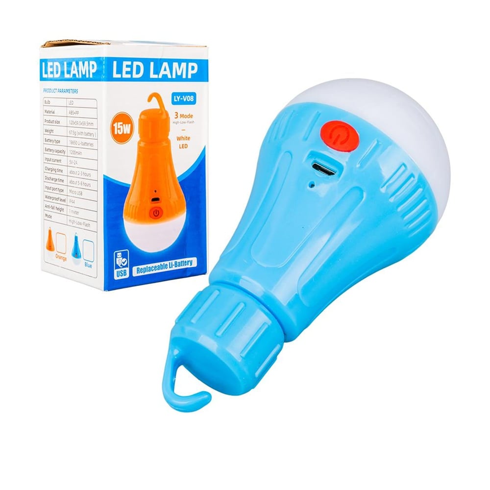 Powermaster Powermaster LY-V08 Şarjlı Kamp Lambası (Çakarlı) - Led Ampul Aydınlatma