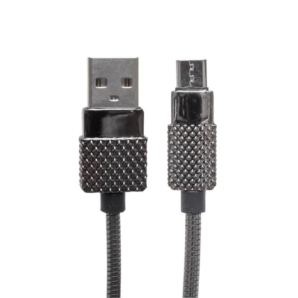 Powermaster Powermaster Metal Yaylı 3 Amper Micro USB Şarj ve Data Kablosu - Data-Şarj Kabloları