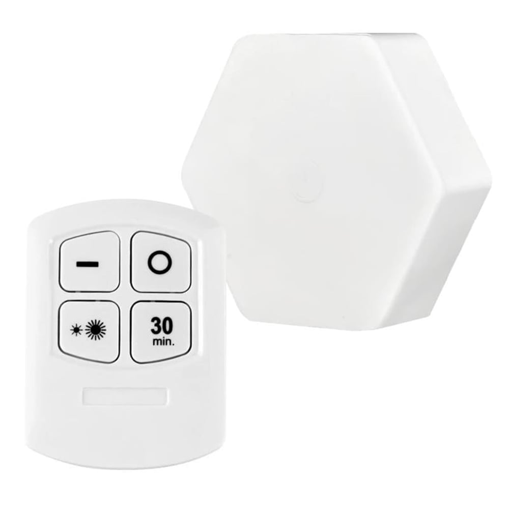 Powermaster Powermaster MX-359 Tekli Altıgen Kumandalı Pilli Dokunmatik Tezgah Altı - Duvar Led Aydınlatma - Ledli Lambalar