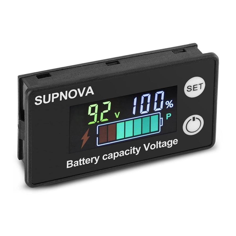Powermaster Powermaster Pil Kapasite Göstergesi Kurşun Asit Lityum Voltmetre Gerilim Ölçer - Pil Şarj Cihazları
