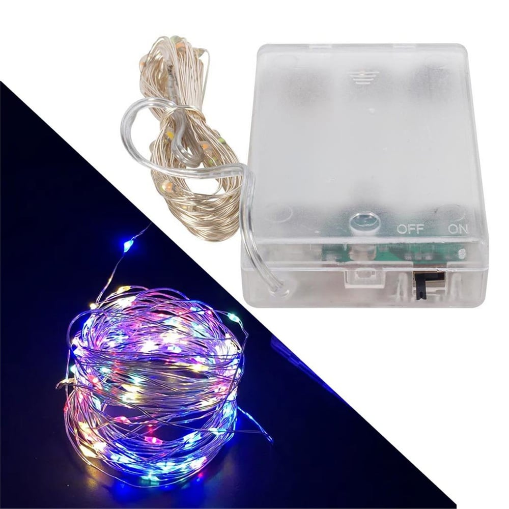 Powermaster Powermaster Pilli RGB 4 Renkli Yanıp  Sönen 10 Metre Kablolu Bağ Led - Aydınlatma Diğer