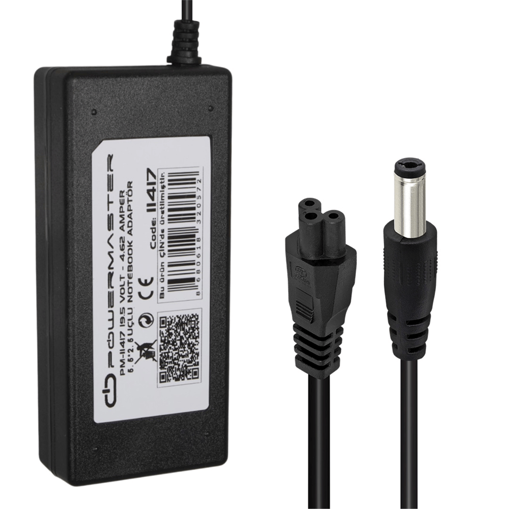 Reyonex POWERMASTER PM-11417 19.5 VOLT - 4.62 AMPER 4.5*3.0 MM UÇLU ADAPTÖR (HP ULTRABOOK NOTEBOOK) - Laptop Adaptörleri