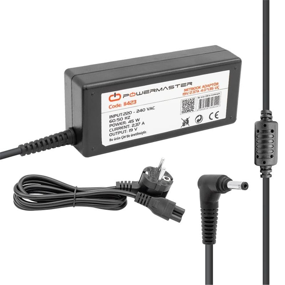 Powermaster Powermaster PM-11423 19 Volt - 2.37 Amper 4.0*1.35 Mm Uçlu Adaptör (Asus Notebook) - Adaptörler