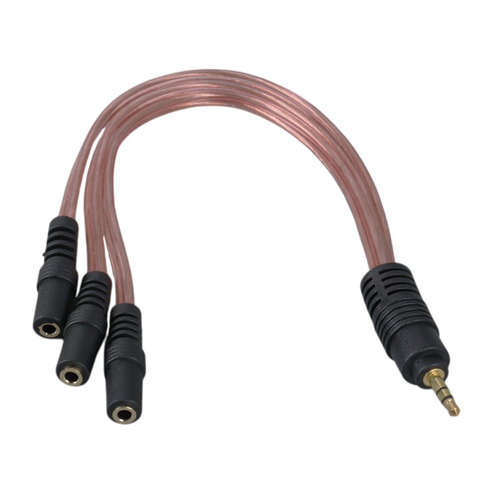 Reyonex Powermaster Pm-12283 3.5Mm Stereo Erkex / 3 X Dişi Kulaklık Çoklayıcı (3 Boğumlu - 20 Cm) - Karışık Kablolar