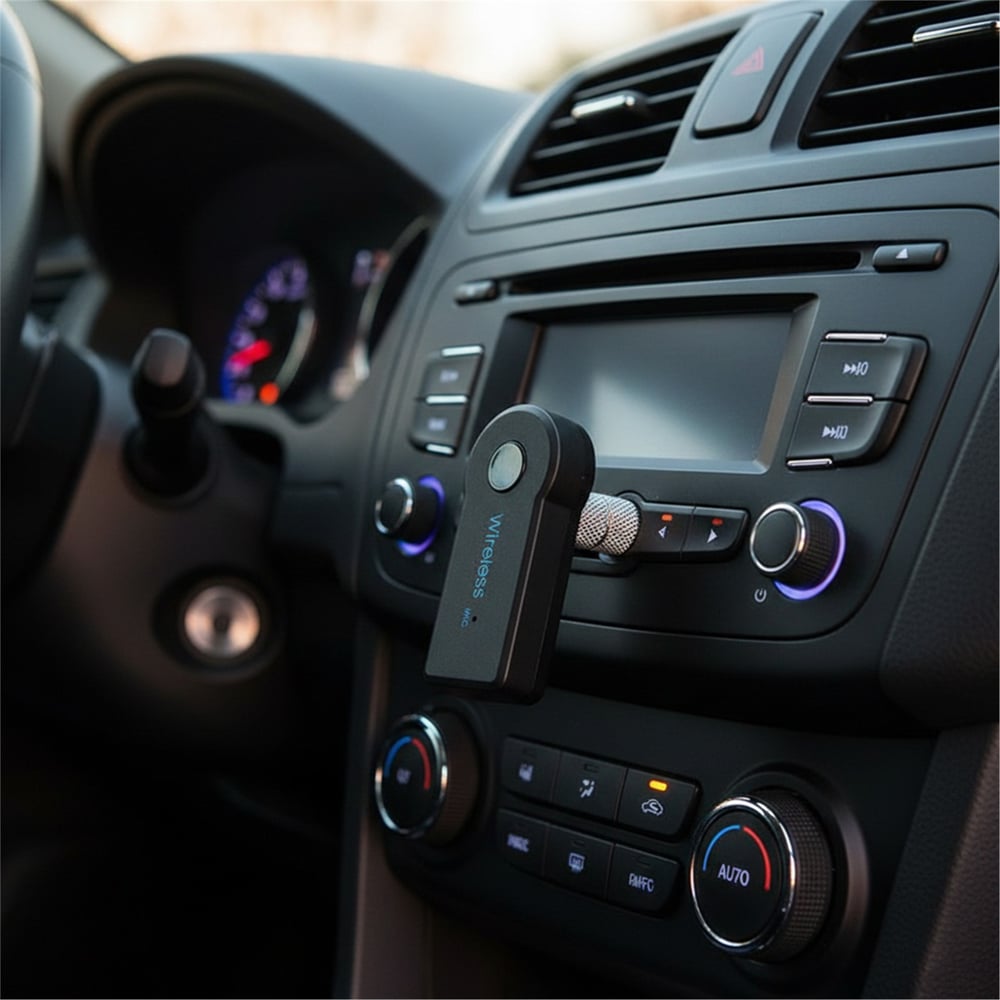 Powermaster PowerMaster PM-12767 Mikrofonlu Bluetooth Ses Alıcı Araç ve Hoparlör İçin Aux Girişli Kablosuz Dönüştürücü Kiti - Oto Aksesuarları
