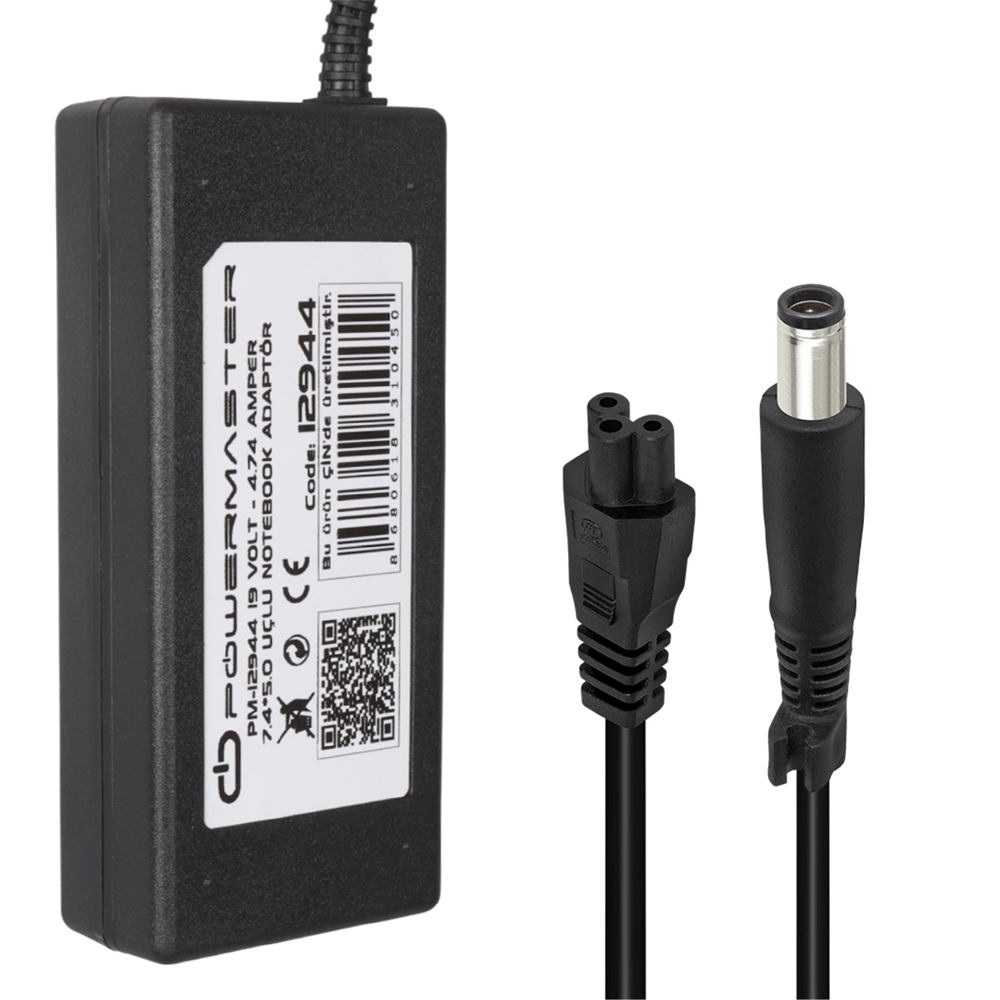 Reyonex POWERMASTER PM-12944 19 VOLT - 4.74 AMPER 7.4*5.0 MM UÇLU ADAPTÖR (HP NOTEBOOK) - Laptop Adaptörleri