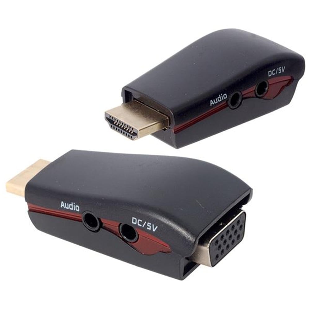 Powermaster Powermaster PM-13645 HDMI To VGA Çevirici Aparat (5 V Ses Çıkışlı) - Çevirici Dağıtıcı